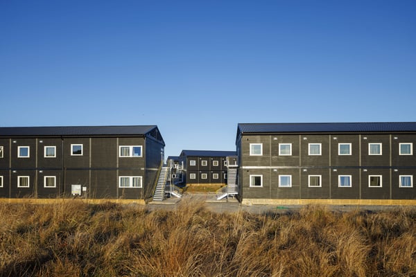 En flexibel stad av modulära entreprenörsbostäder i Norrbotten