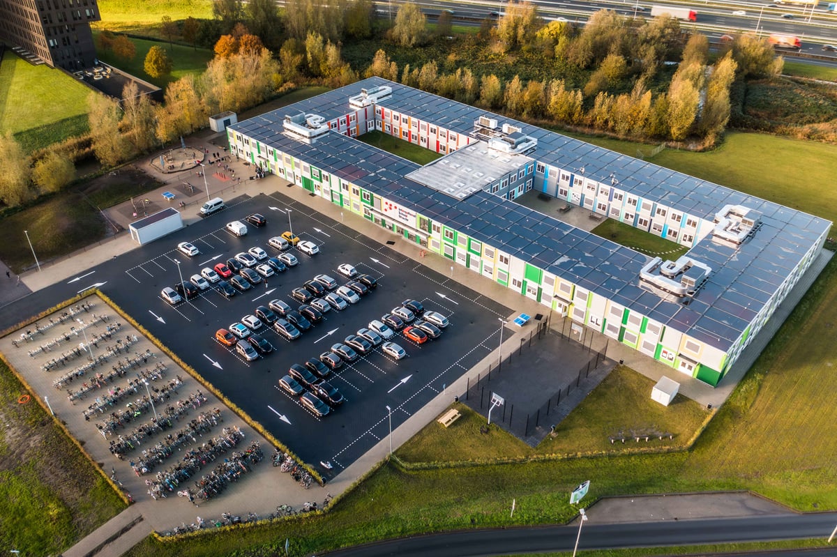 groot modulair schoolgebouw van luxe units van Adapteo