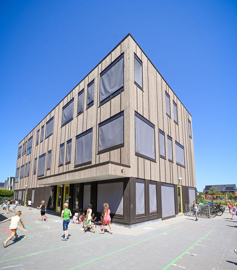 basisschool gebouwd van units van Adapteo